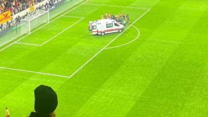 Galatasaray-İstanbulspor ma&ccedil;ında korkutan anlar! Ambulansla hastaneye kaldırıldı