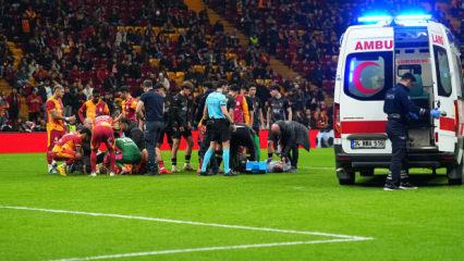 Galatasaray-İstanbulspor ma&ccedil;ında korkutan anlar! Ambulansla hastaneye kaldırıldı