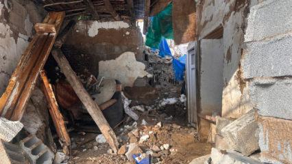 Korkutan anlar: Evin &uuml;zerine kaya d&uuml;şt&uuml;!