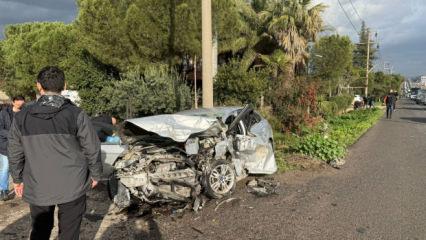 Manisa'da feci kaza: Karşı şeride ge&ccedil;en ara&ccedil; dehşet sa&ccedil;tı