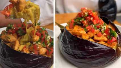 Patlıcan ve tavuk bir arada: Tavuklu patlıcan kumpir tarifi!