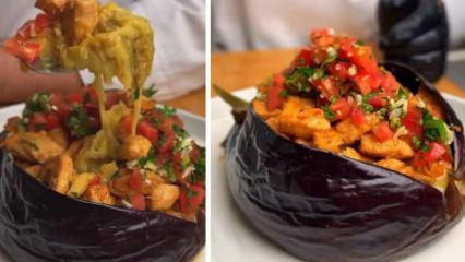 Teriyaki soslu tavuklu patlıcan kumpir tarifi