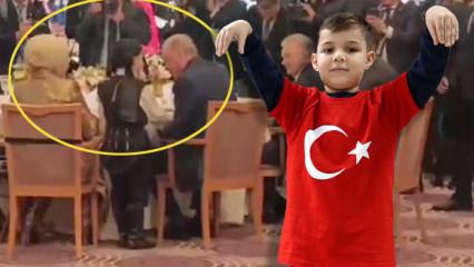 Trabzonlu minik Talha K&uuml;lliye'yi salladı: Protokol&uuml;n g&ouml;zdesi oldu