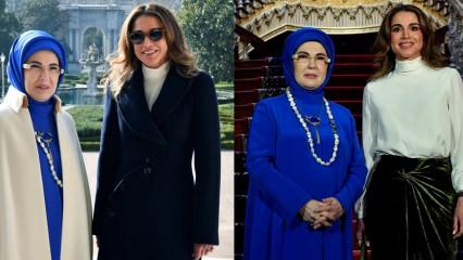 Emine Erdoğan, &Uuml;rd&uuml;n Krali&ccedil;esi Rania ile bir araya geldi