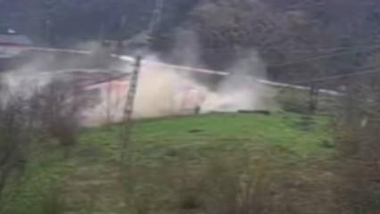 Kastamonu'da heyelan sebebiyle tahliye edilen ev &ccedil;&ouml;kt&uuml;!