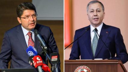 Ali Yerlikaya ve Yılmaz Tun&ccedil;'tan ilk a&ccedil;ıklama! Yeni Bakanlara peş peşe tebrik mesajları