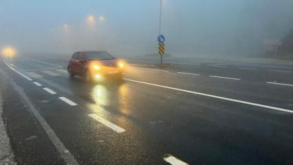 Bolu Dağı'nda sis etkili oldu