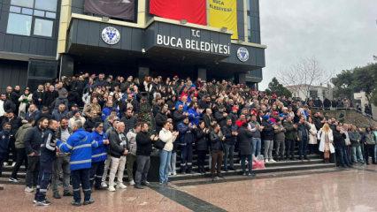 Buca Belediyesi'nde iş&ccedil;iler yeniden iş bıraktı
