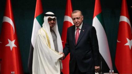 Erdoğan ve Al Nahyan arasında kritik g&ouml;r&uuml;şme!