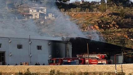 Gaziantep'te biber fabrikasında yangın