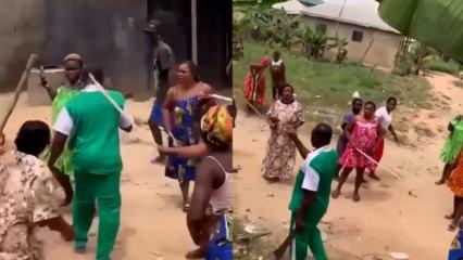 Kamerun'da dayak&ccedil;ı koca kadınların gazabına uğradı