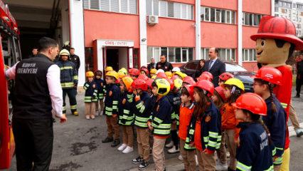 Konya'da 1'inci sınıfa giden 45 bin &ccedil;ocuğa itfaiye eğitimi veriliyor