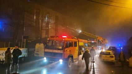 İş hanında yangın paniği. Mahsur kalan 11 kişiyi itfaiye kurtardı