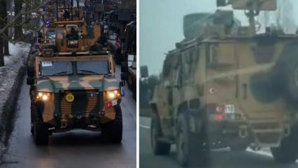 T&uuml;rk askeri konvoyu Avrupa'yı salladı: MSB'den s&uuml;rpriz paylaşım