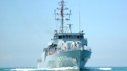 T&uuml;rk mayın avlama gemisi Yunanistan'da! Pire'ye demirledi