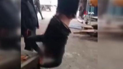 Yer: Ankara! Engelli genci ayağından bağlayıp vince astılar