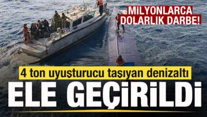4 ton uyuşturucu taşıyan denizaltı ele ge&ccedil;irildi! 