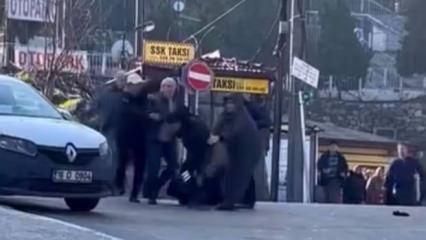 Yol verme kavgası meydan savaşına d&ouml;nd&uuml;: Tekme ve yumruklar havada u&ccedil;uştu