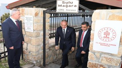 Bakan Ersoy&rsquo;dan Sulu Mağara ve Rahmi Pehlivanlı m&uuml;ze evine ziyaret