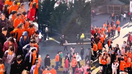 Bakan Tekin paylaştı, beğeni yağdı: Okul bah&ccedil;esinde "ey sevgili" coşkusu