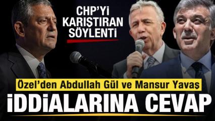 CHP'yi karıştıran iddia! &Ouml;zg&uuml;r &Ouml;zel'den Abdullah G&uuml;l ve Mansur Yavaş a&ccedil;ıklaması