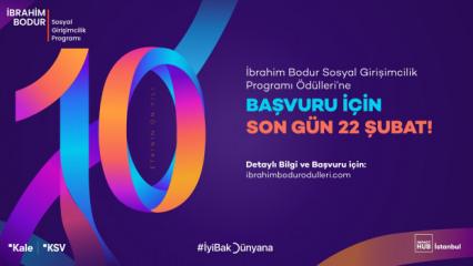 İbrahim Bodur Sosyal Girişimcilik &Ouml;d&uuml;lleri&rsquo;ne başvuru i&ccedil;in son g&uuml;n 22 Şubat!