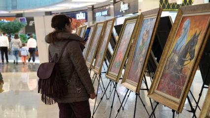 Konya B&uuml;y&uuml;kşehir Belediyesi Konya'daki Gazzeli &ccedil;ocukların resimlerinden sergi a&ccedil;tı