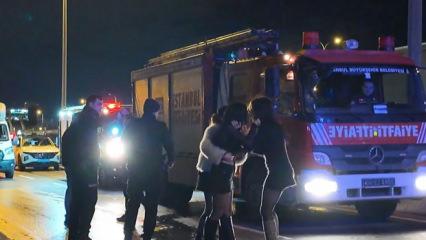 E-5'te feci kaza: Ara&ccedil; yan yola u&ccedil;tu, kadınlar birbirine girdi