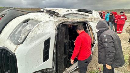 Şırnak'ta iş&ccedil;i servisi takla attı: 9 yaralı