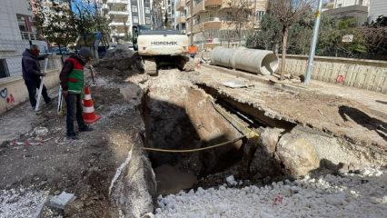 Şanlıurfada altyapı &ccedil;alışmasında g&ouml;&ccedil;&uuml;k: İki iş&ccedil;i yaralandı