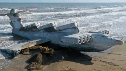 73 metrelik devasa silah sahilde &ccedil;&uuml;r&uuml;meye bırakıldı