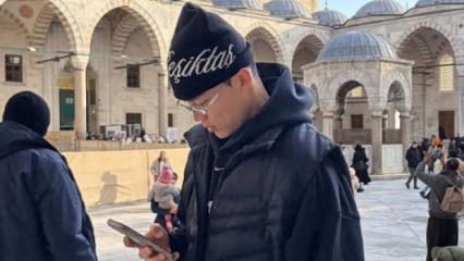 Beşiktaş'ın yeni yıldızından Sultanahmet Camii'nde paylaşım!