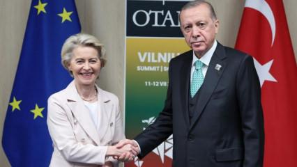 Cumhurbaşkanı Erdoğan, AB Komisyonu Başkanı Leyen ile g&ouml;r&uuml;şt&uuml;