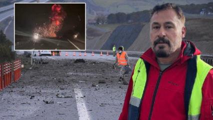 F-16 kazasına şahit olan tır şof&ouml;r&uuml; o anları anlattı: B&uuml;t&uuml;n par&ccedil;alar &ouml;n&uuml;me d&uuml;şt&uuml;!