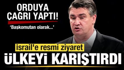 İsrail'e resmi ziyaret &uuml;lkeyi karıştırdı! Orduya &ccedil;ağrı yaptı: Başkomutan olarak...