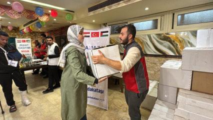 Sadakataşı Mısır&rsquo;da yaşayan Gazzeli ailelere Ramazan yardımı ulaştırdı