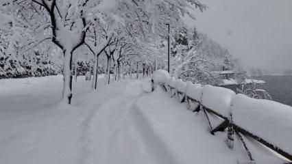 Trabzon Uzung&ouml;l&rsquo;de kış masalı: Kar kalınlığı 1 metreyi aştı