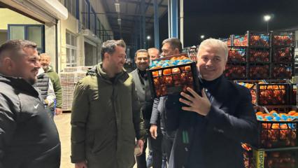 Milletvekili Canbey'den hal esnafına sahur ziyareti 