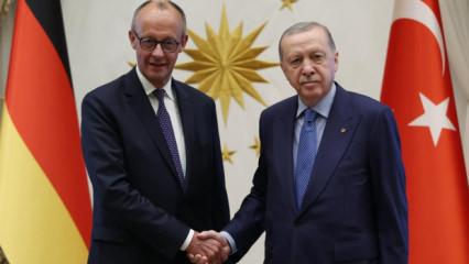 Başkan Erdoğan, Almanya Başbakanı Merz ile g&ouml;r&uuml;şt&uuml;