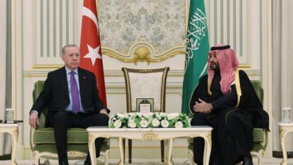 Cumhurbaşkanı Erdoğan, Prens Selman ile g&ouml;r&uuml;şt&uuml;