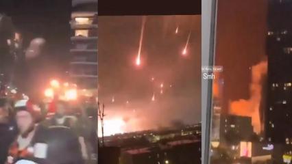 İran Tel Aviv'i ilk kez yeni nesil f&uuml;zeler ile İHA'larla vurdu