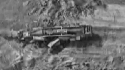 İsrail, İran'a ait balistik f&uuml;ze lan&ccedil;erlerinin vurulduğu g&ouml;r&uuml;nt&uuml;leri yayınladı