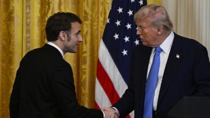 Macron ve Trump İran'daki son durumu g&ouml;r&uuml;şt&uuml;!