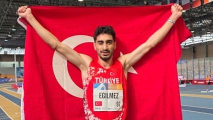 Milli sporcu Mehmet Emin Eğilmez, İspanya'da g&ouml;ğs&uuml;m&uuml;z&uuml; kabarttı! D&uuml;nya &uuml;&ccedil;&uuml;nc&uuml;s&uuml; oldu