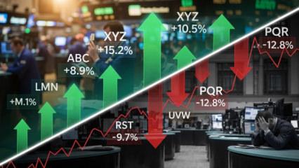 Borsada son bir yılın en sert d&uuml;ş&uuml;ş&uuml;: En &ccedil;ok değerlenen ve d&uuml;şen hisseler...