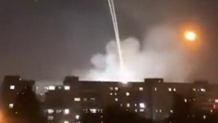 Son dakika: İran hipersonik f&uuml;zeyle vurdu! İsrail'deki b&uuml;y&uuml;k patlama kamerada!