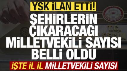 YSK şehirlerin &ccedil;ıkaracağı milletvekili sayısını ilan etti! İşte il il milletvekili sayısı