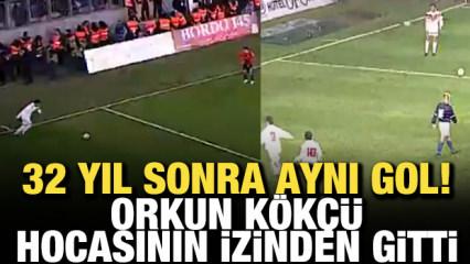 32 yıl sonra aynı gol! Orkun K&ouml;k&ccedil;&uuml;, Sergen Yal&ccedil;ın&rsquo;ın izinden gitti