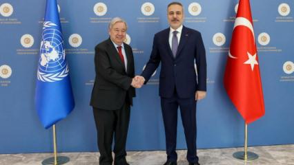 Bakan Fidan, BM Genel Sekreteri Guterres ile g&ouml;r&uuml;şt&uuml;