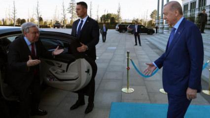 Başkan Erdoğan, BM Genel Sekreteri Guterres'i kabul etti